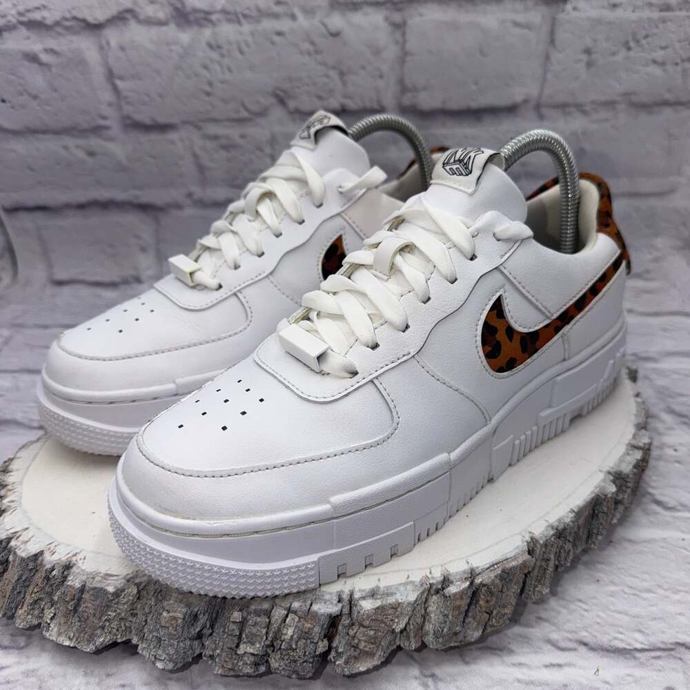 Nike Air Force 1 Womens Pixel LE Leopard Print Size 7.5 Shoes Sneakers EUC